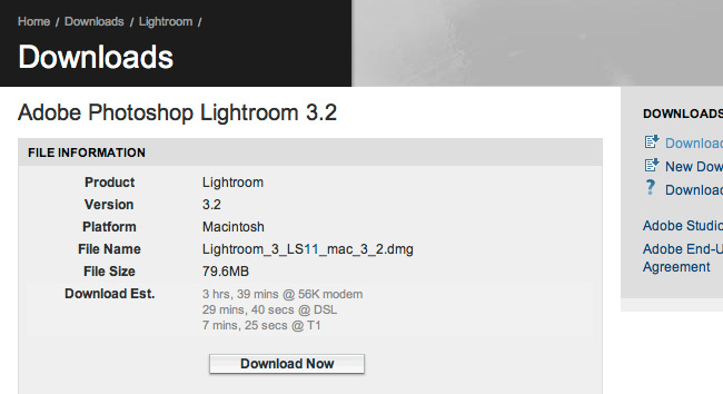 Lightroom 3.2 Camera Raw 6.2